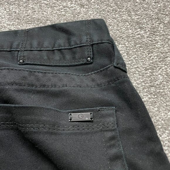 Guess Drexel Skinny Chino Pants Womens 33x26 Black Dark Wash Mid Rise Cotton - Picture 4 of 16